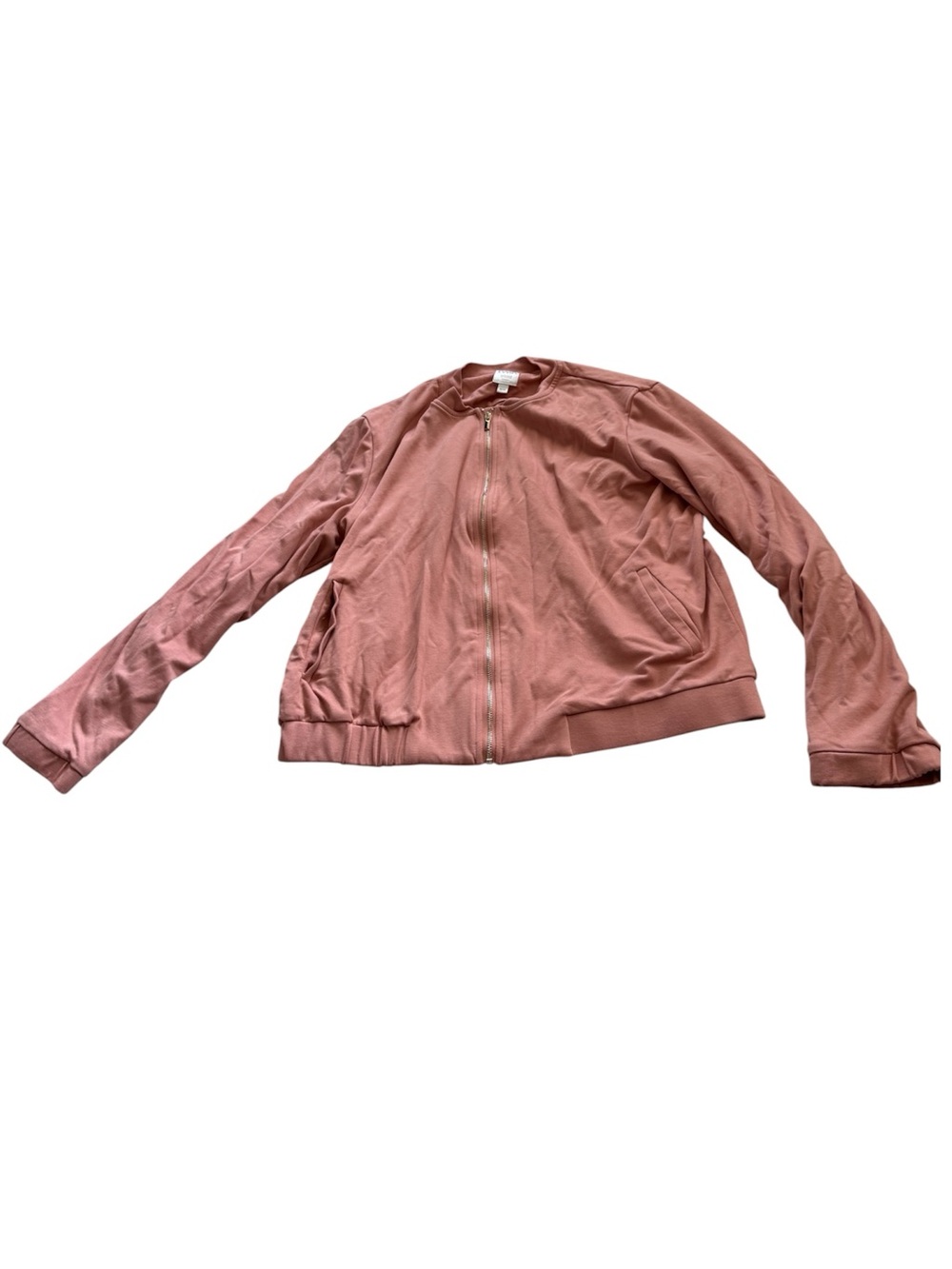 Twik Simons rose pink bomber jacket full zip soft shell pockets casual medium